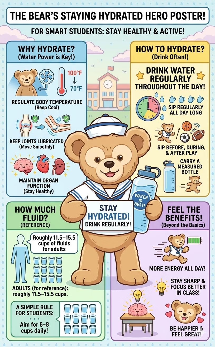 THE BEAR'S STAYING HYDRATED HERO POSTER!
